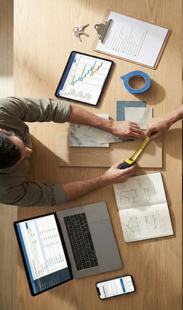 HomeFREA client and contractor discussing project scope