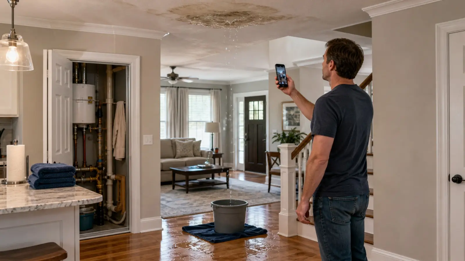 Water damage in a Raleigh home — first steps and insurance claim guide